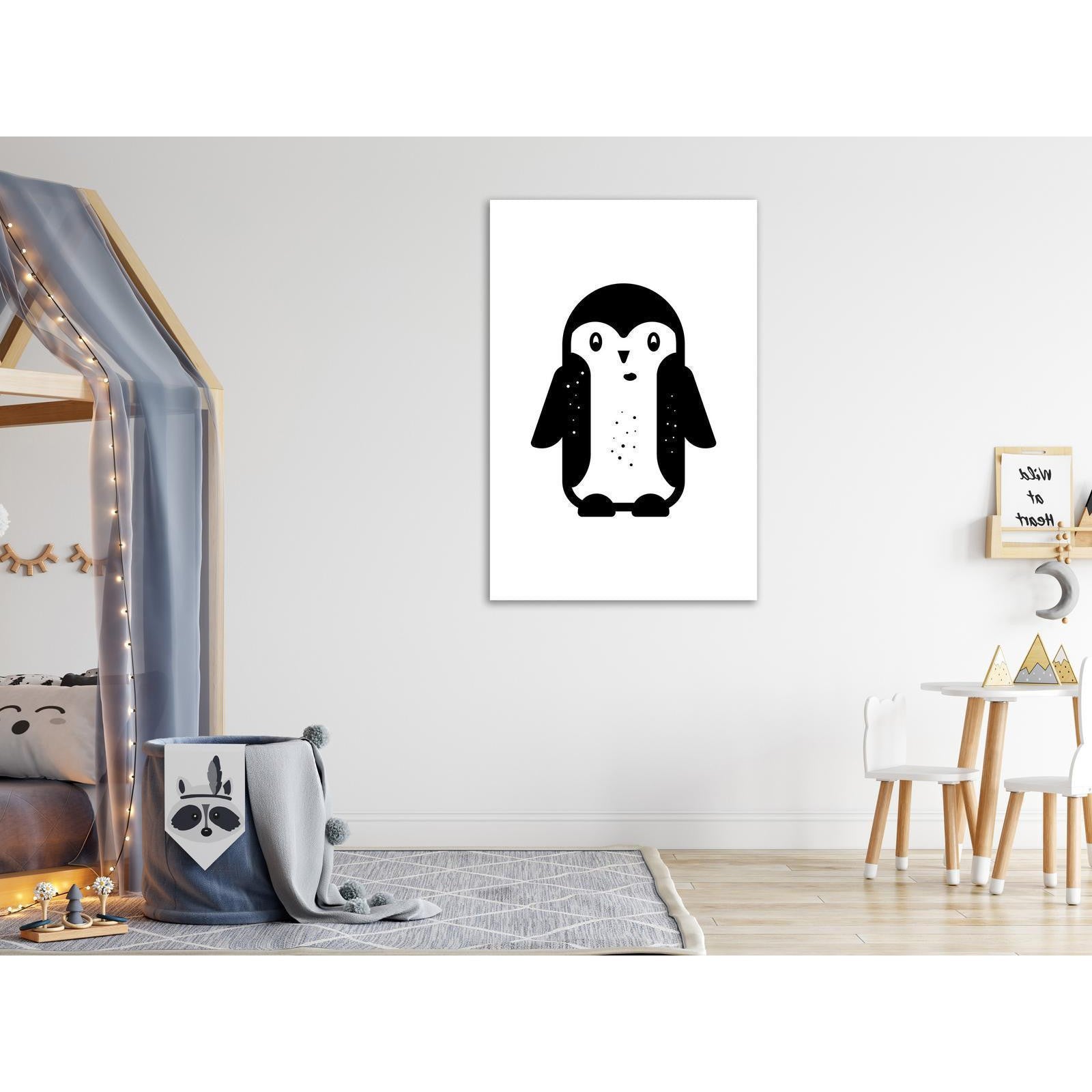 Canvas Tavla - Funny Penguin Vertical-Tavlor-Artgeist-peaceofhome.se