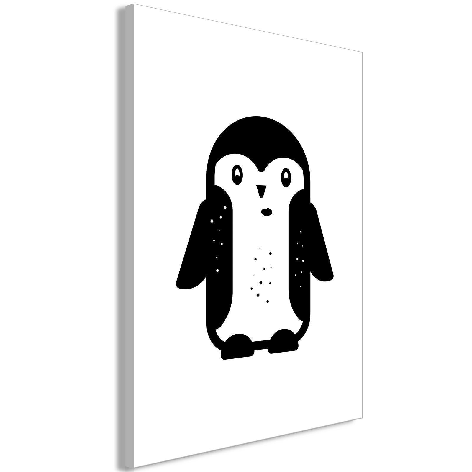 Canvas Tavla - Funny Penguin Vertical-Tavlor-Artgeist-peaceofhome.se