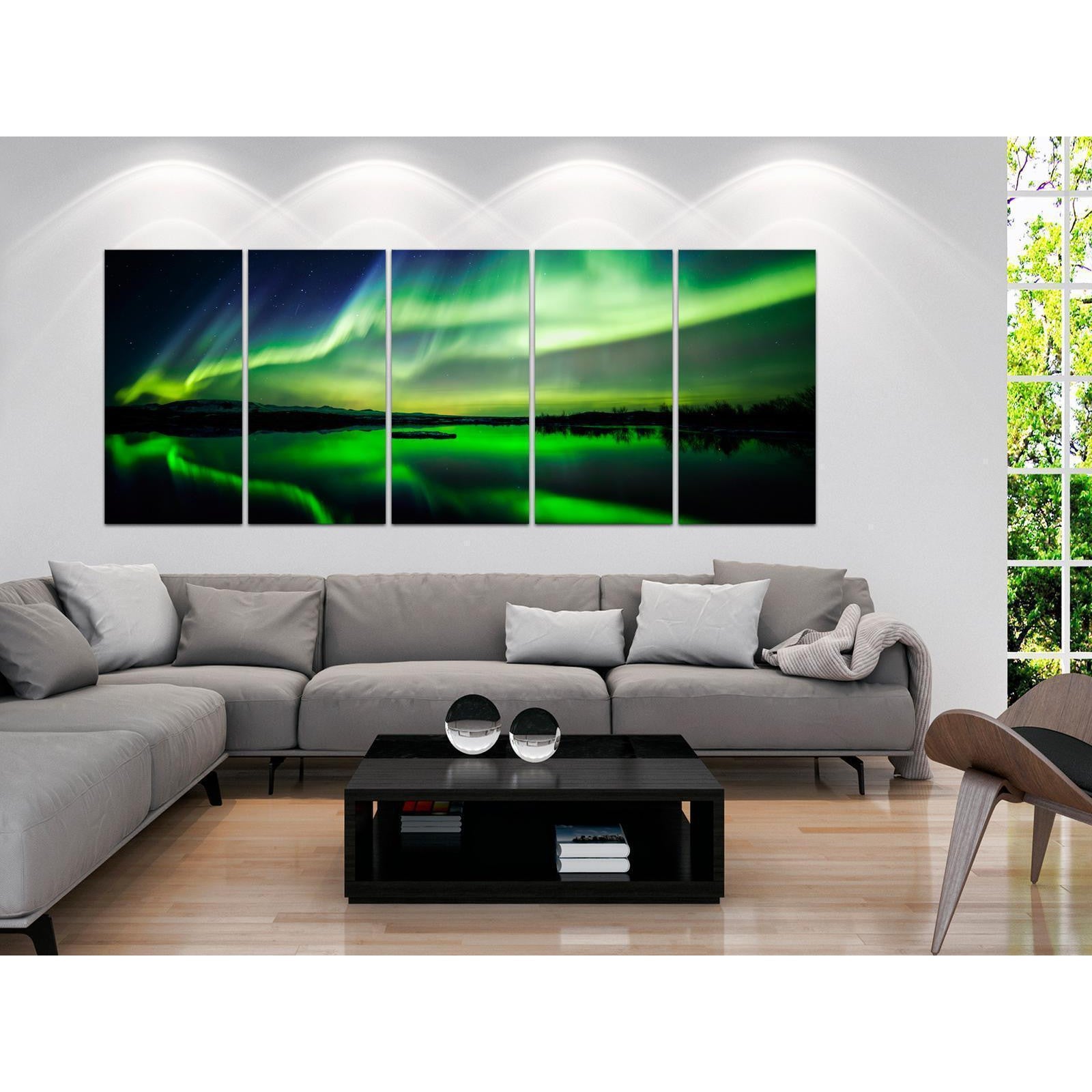 Canvas Tavla - Green Sky I-Tavlor-Artgeist-peaceofhome.se