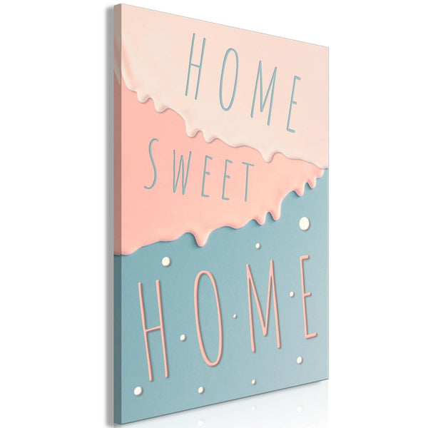 Canvas Tavla - Inscriptions: Home Sweet Home Vertical-Tavla Canvas-Artgeist-peaceofhome.se