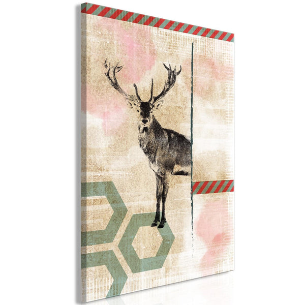 Canvas Tavla - Lost Deer Vertical-Tavla Canvas-Artgeist-40x60-peaceofhome.se