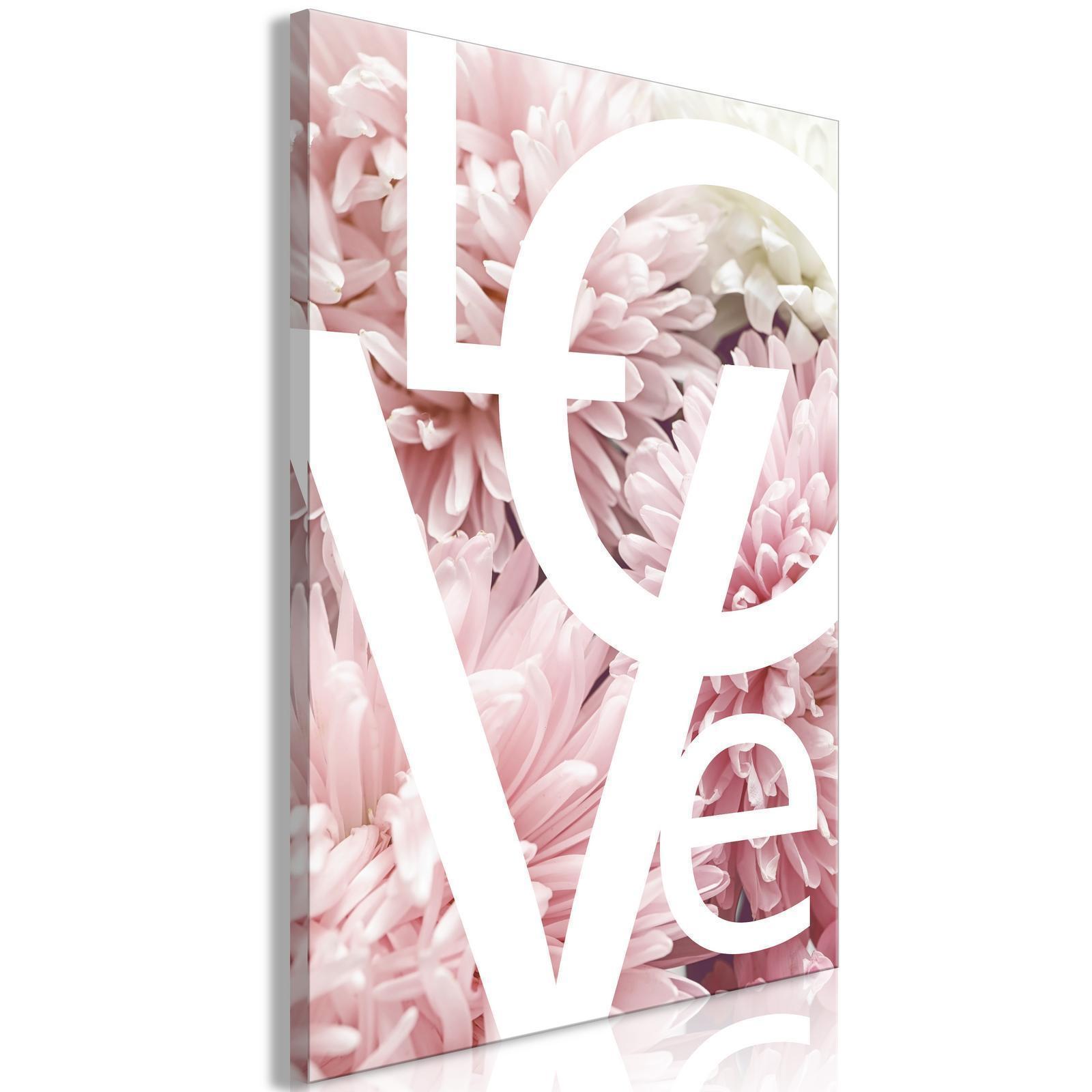Canvas Tavla - Love - Letters Vertical-Tavlor-Artgeist-peaceofhome.se