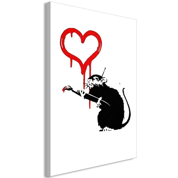 Canvas Tavla - Love Rat Vertical-Tavla Canvas-Artgeist-peaceofhome.se