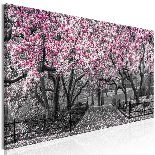 Canvas Tavla - Magnolia Park Narrow Pink-Tavla Canvas-Artgeist-peaceofhome.se
