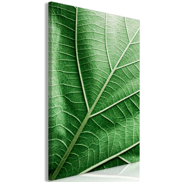 Canvas Tavla - Malachite Leaf Vertical-Tavla Canvas-Artgeist-peaceofhome.se