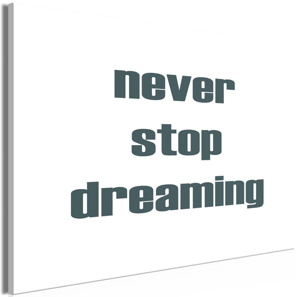 Canvas Tavla - Never Stop Dreaming Wide-Tavla Canvas-Artgeist-peaceofhome.se