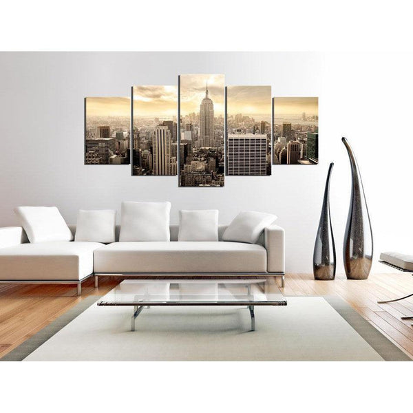 Canvas Tavla - New York and sunrise-Tavlor-Artgeist-peaceofhome.se