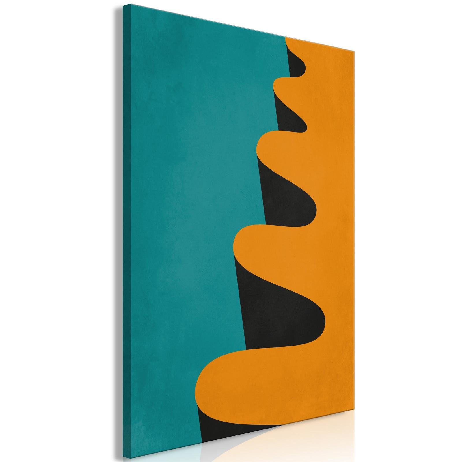 Canvas Tavla - Orange Wave Vertical-Tavla Canvas-Artgeist-40x60-peaceofhome.se