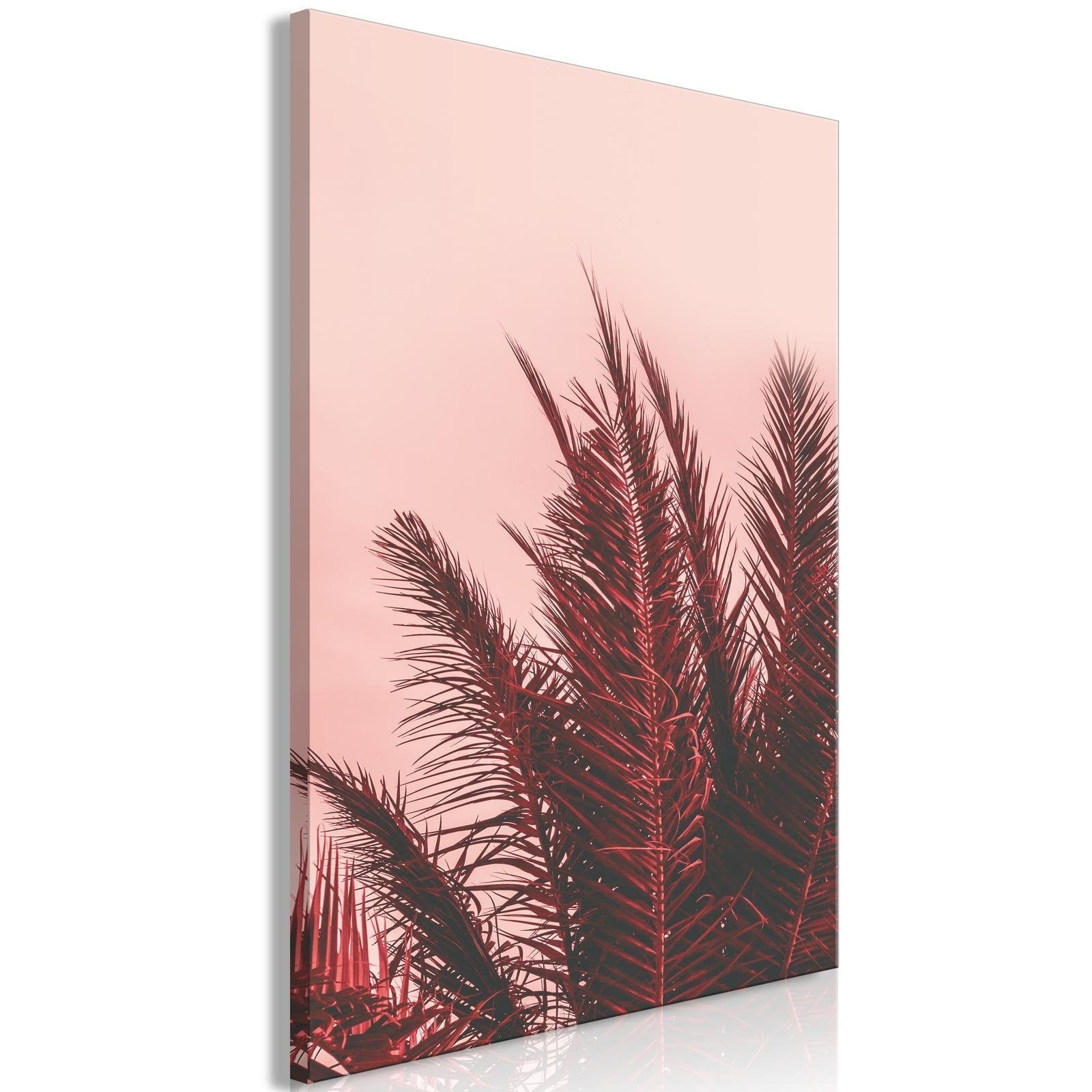 Canvas Tavla - Palm Trees at Sunset Vertical-Tavla Canvas-Artgeist-peaceofhome.se