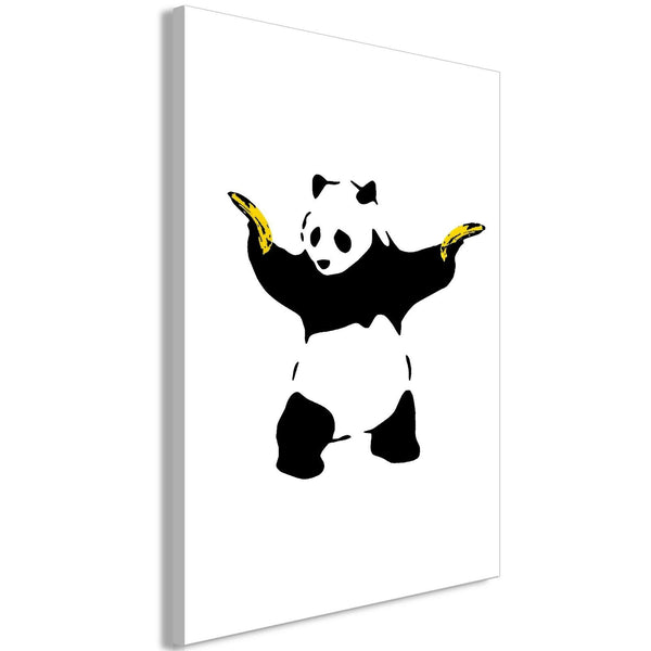 Canvas Tavla - Panda with Guns Vertical-Tavla Canvas-Artgeist-peaceofhome.se