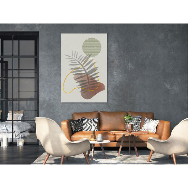 Canvas Tavla - Shadow of Palm Tree Vertical-Tavlor-Artgeist-peaceofhome.se