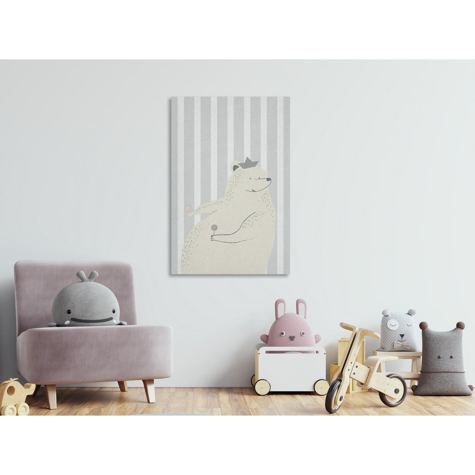 Canvas Tavla - Teddy Bear Gourmand Vertical-Tavla Canvas-Artgeist-40x60-peaceofhome.se
