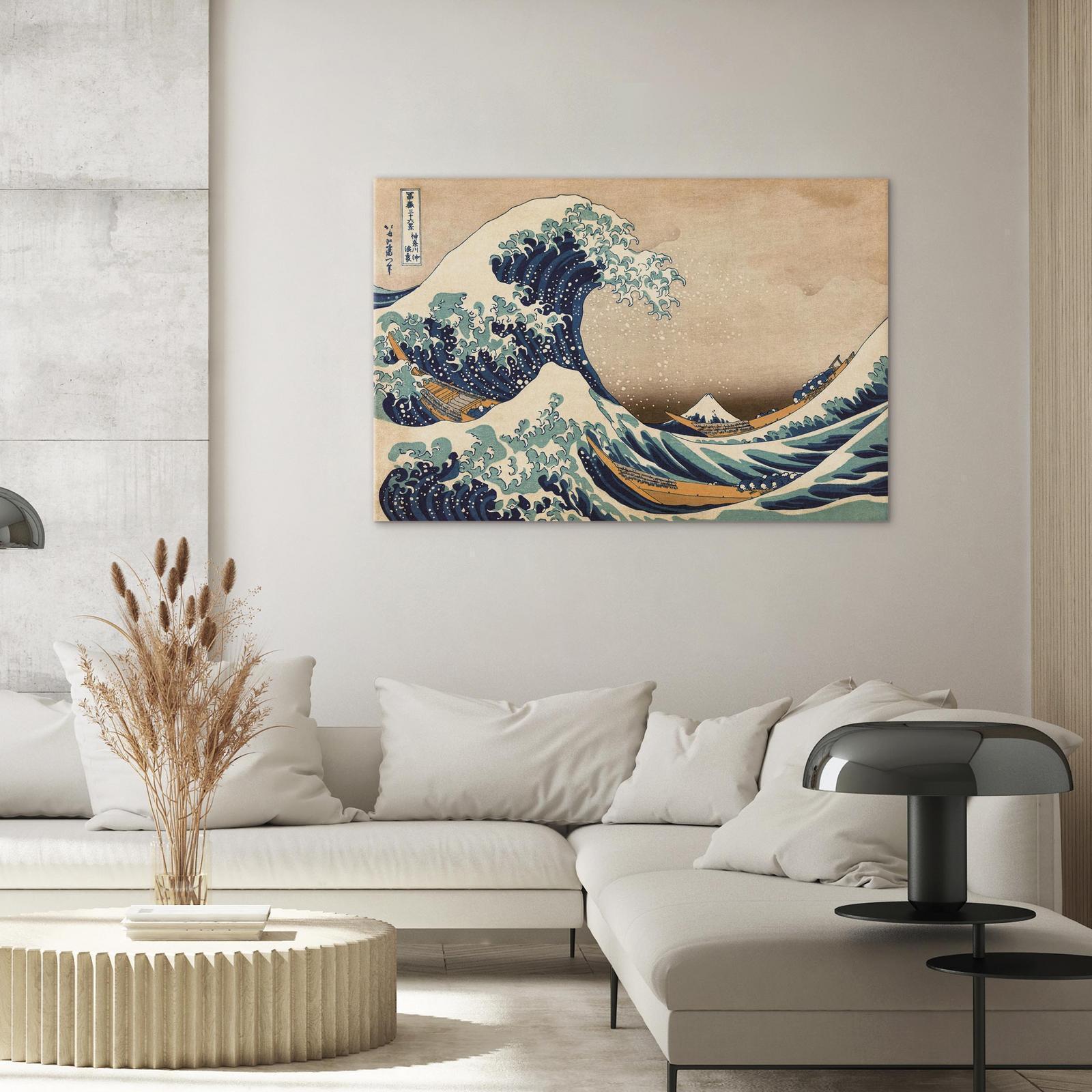 Canvas Tavla - The Great Wave off Kanagawa (Reproduction)-Tavlor-Artgeist-peaceofhome.se