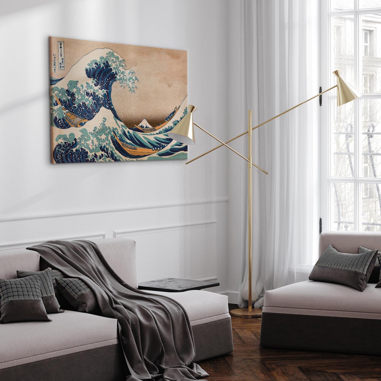 Canvas Tavla - The Great Wave off Kanagawa (Reproduction)-Tavlor-Artgeist-peaceofhome.se