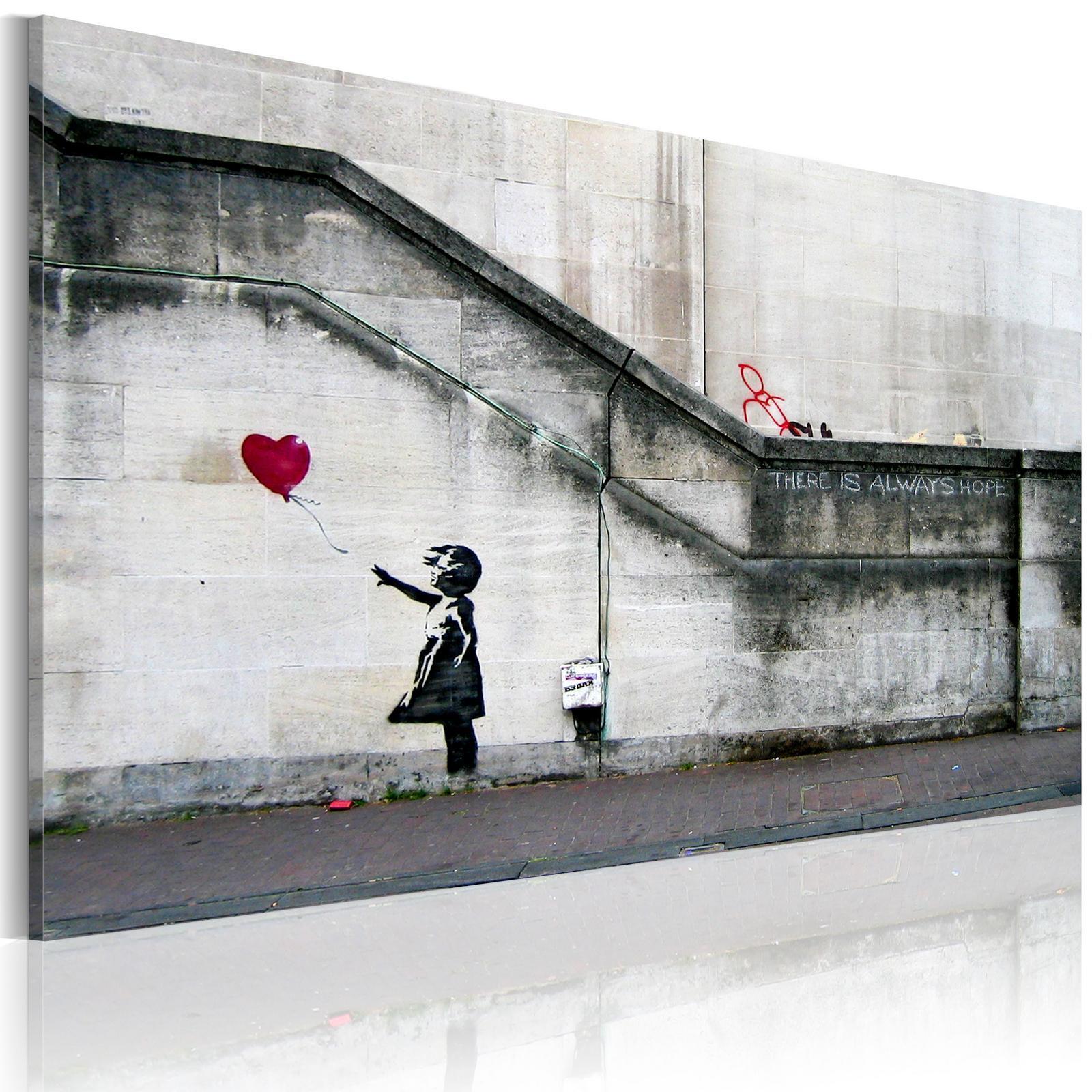 Canvas Tavla - There is always hope (Banksy)-Tavlor-Artgeist-peaceofhome.se