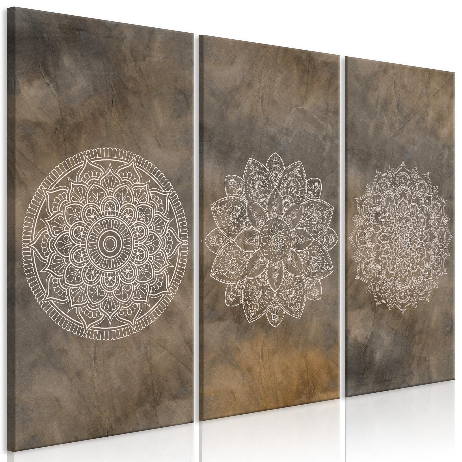 Canvas Tavla - Three Mandalas (3 delar)-Tavla Canvas-Artgeist-peaceofhome.se