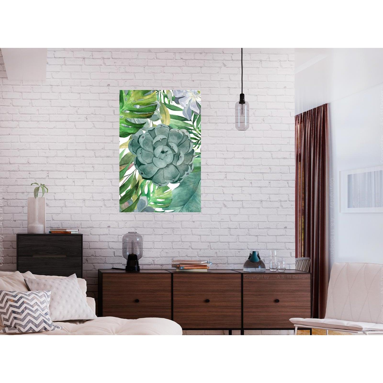 Canvas Tavla - Tropical Flora Vertical-Tavla Canvas-Artgeist-peaceofhome.se