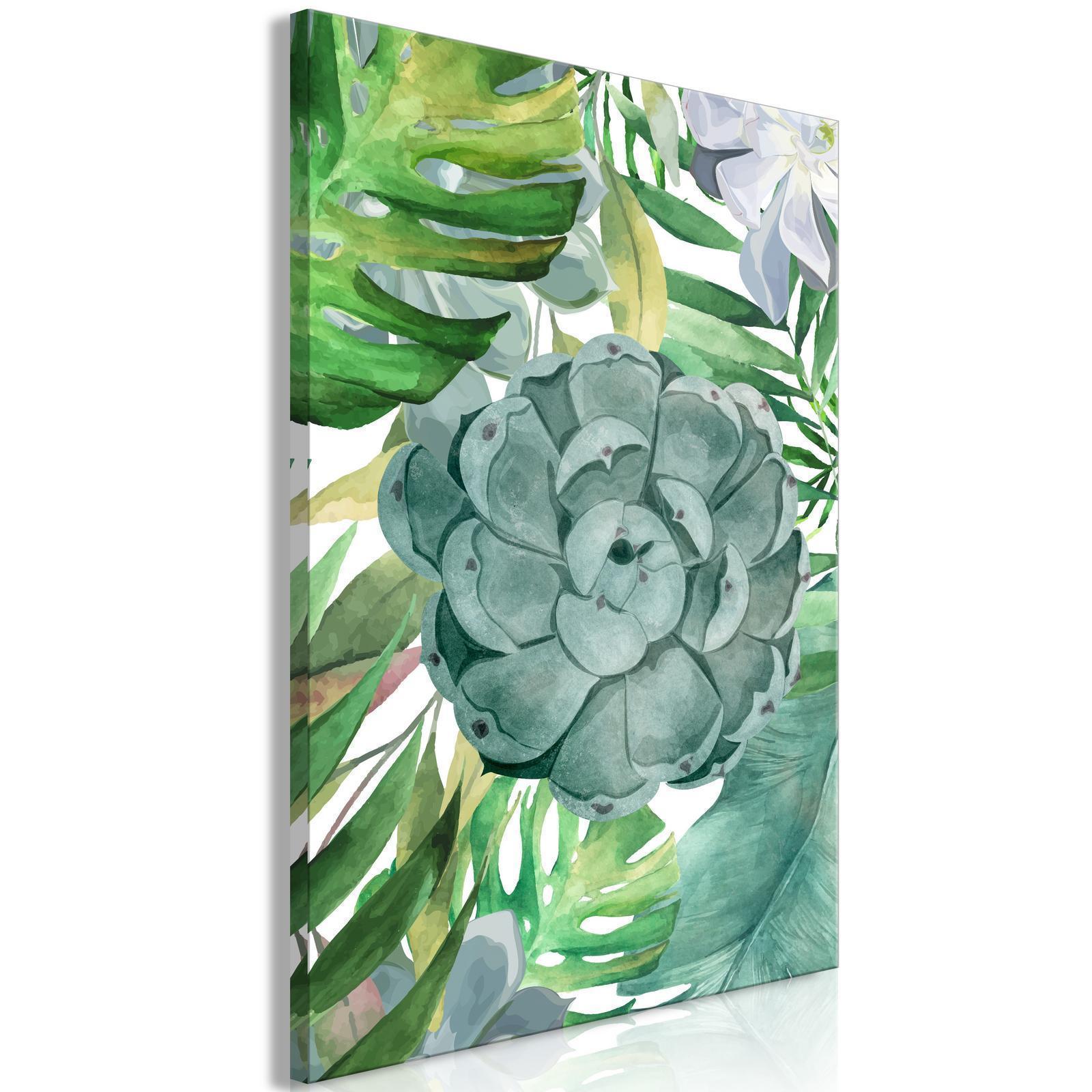 Canvas Tavla - Tropical Flora Vertical-Tavlor-Artgeist-peaceofhome.se
