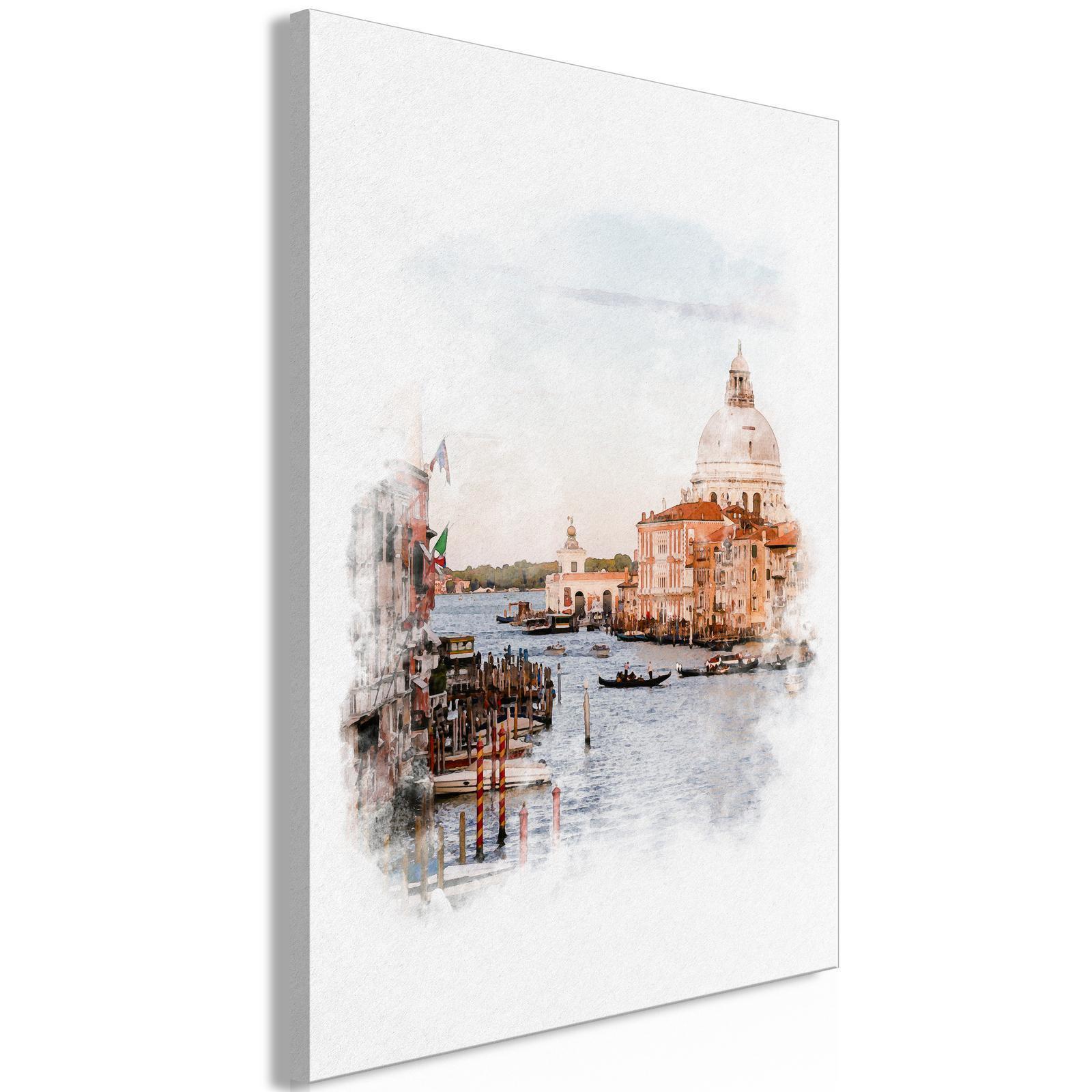 Canvas Tavla - Watercolour Venice Vertical-Tavlor-Artgeist-peaceofhome.se