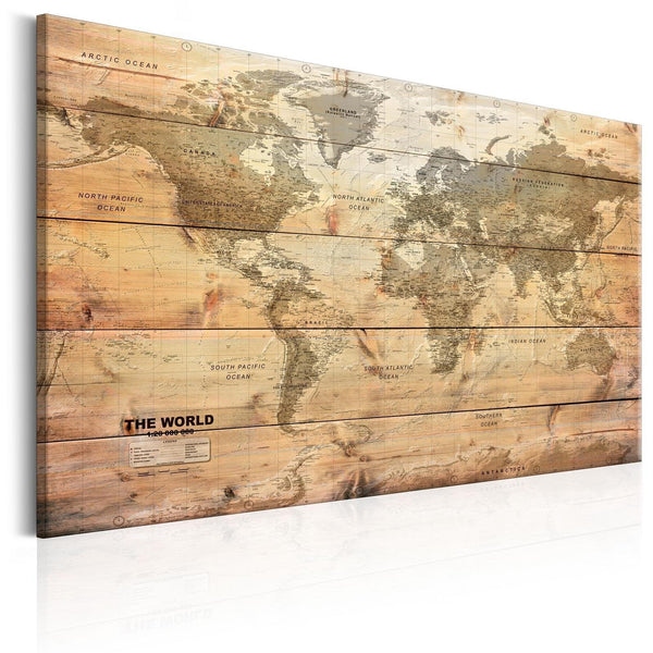 Canvas Tavla - World Map: Boards-Tavla Canvas-Artgeist-peaceofhome.se