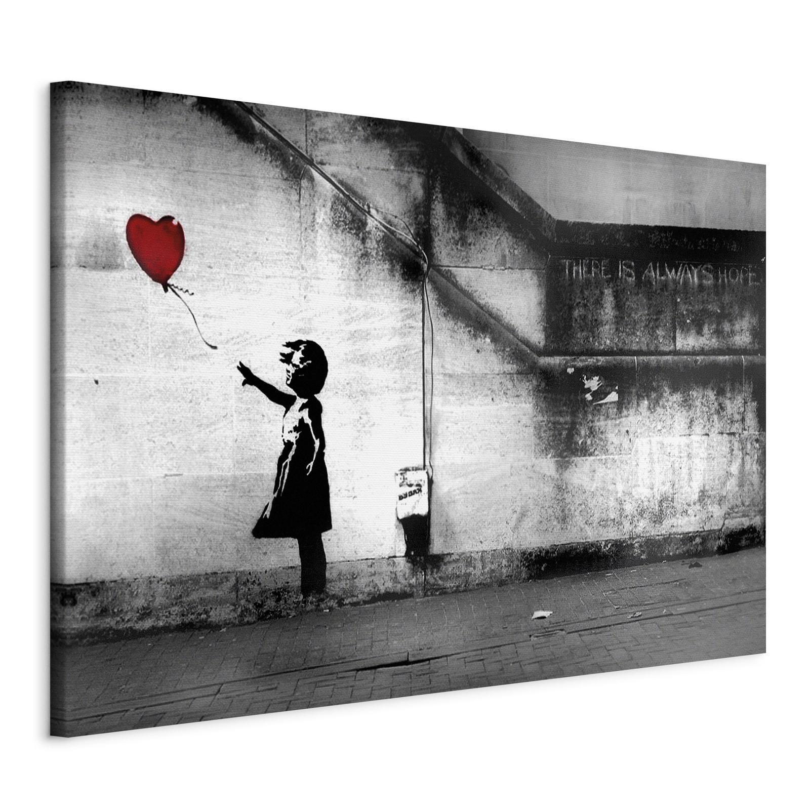 Canvas Tavla - hope (Banksy)-Tavlor-Artgeist-peaceofhome.se