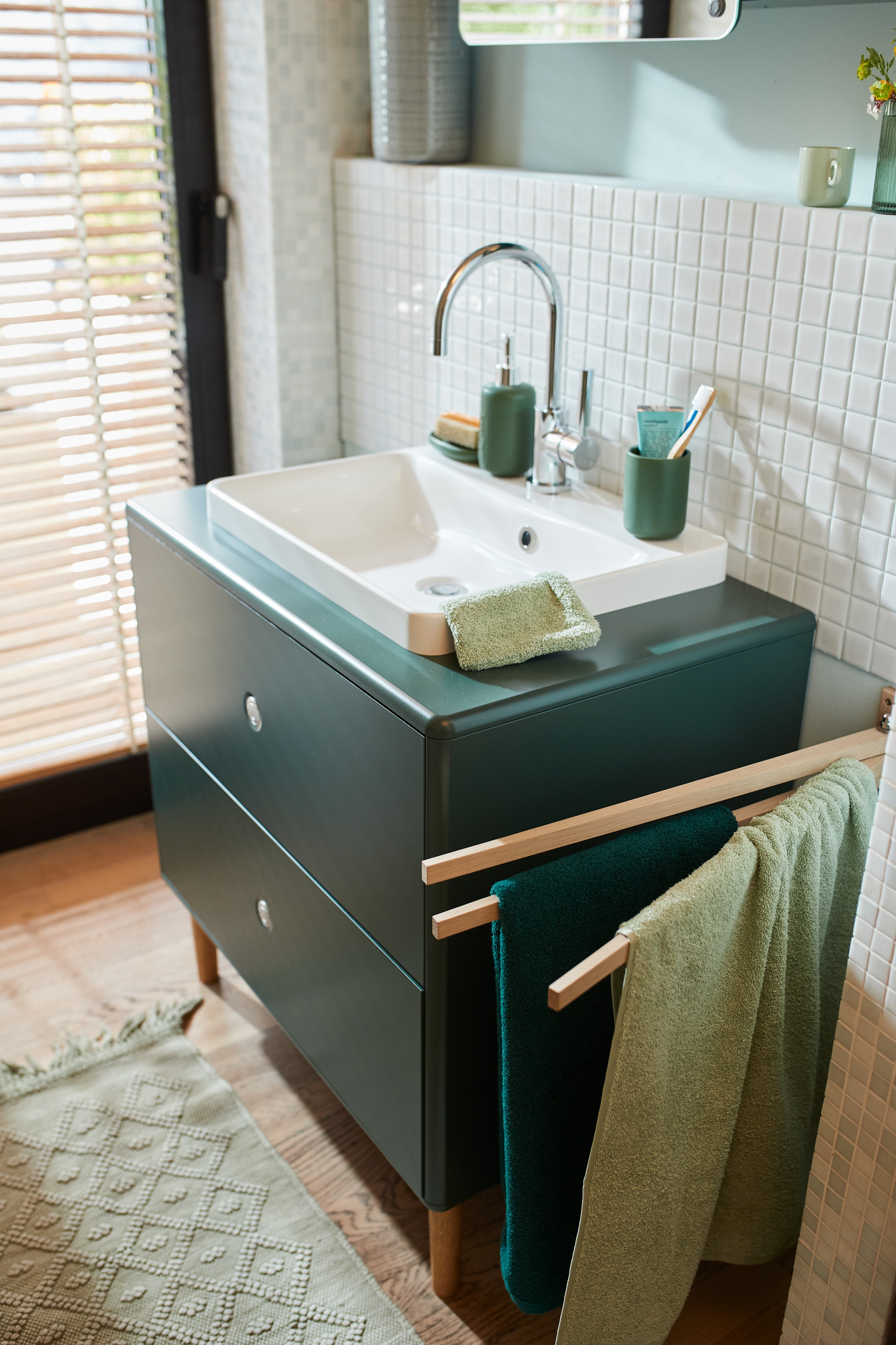 Color Bath Tvättställsbänk med tvättho, 2 lådor-Badrumsmöbler-Tenzo-peaceofhome.se