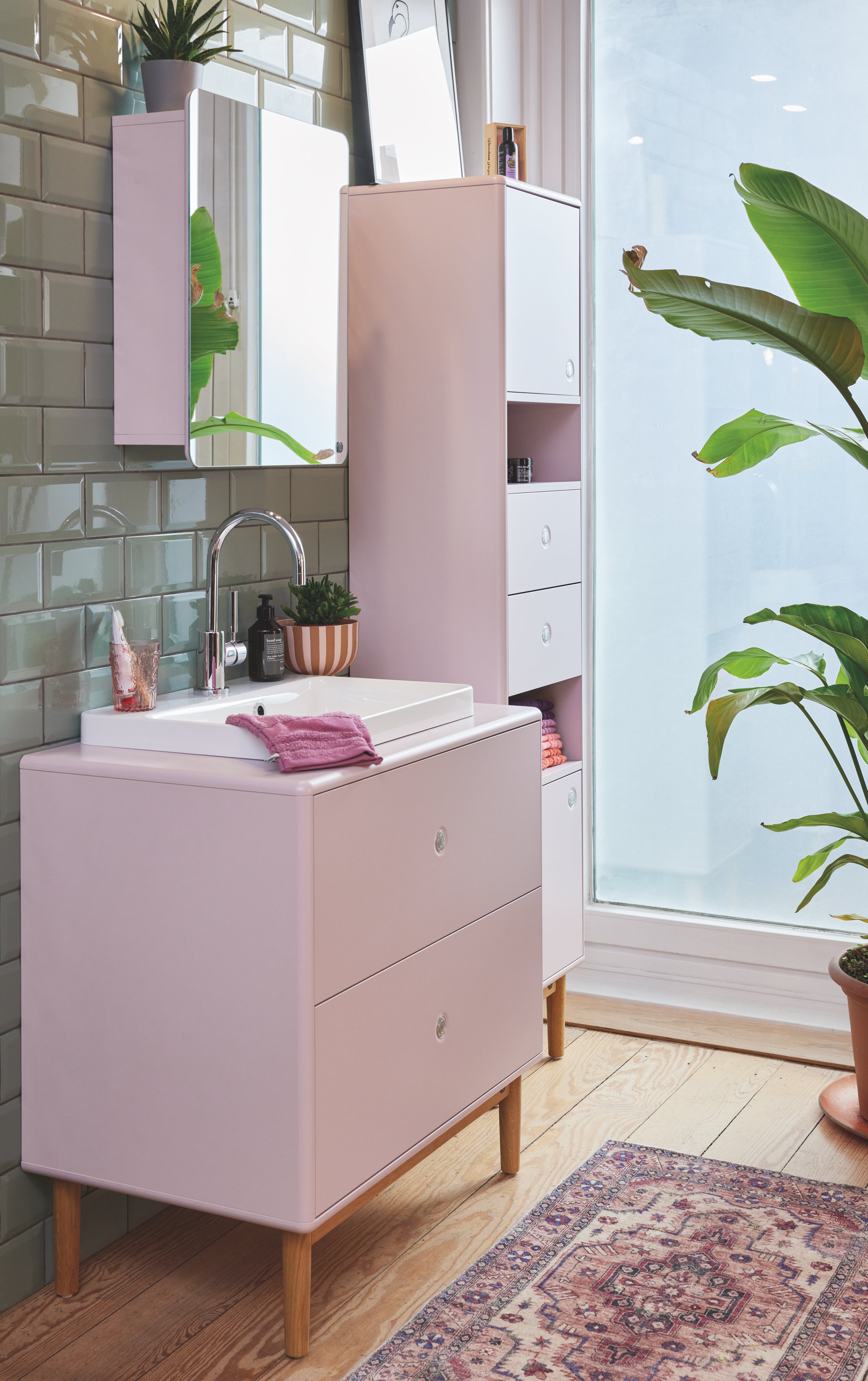 Color Bath Tvättställsbänk med tvättho, 2 lådor-Badrumsmöbler-Tenzo-peaceofhome.se