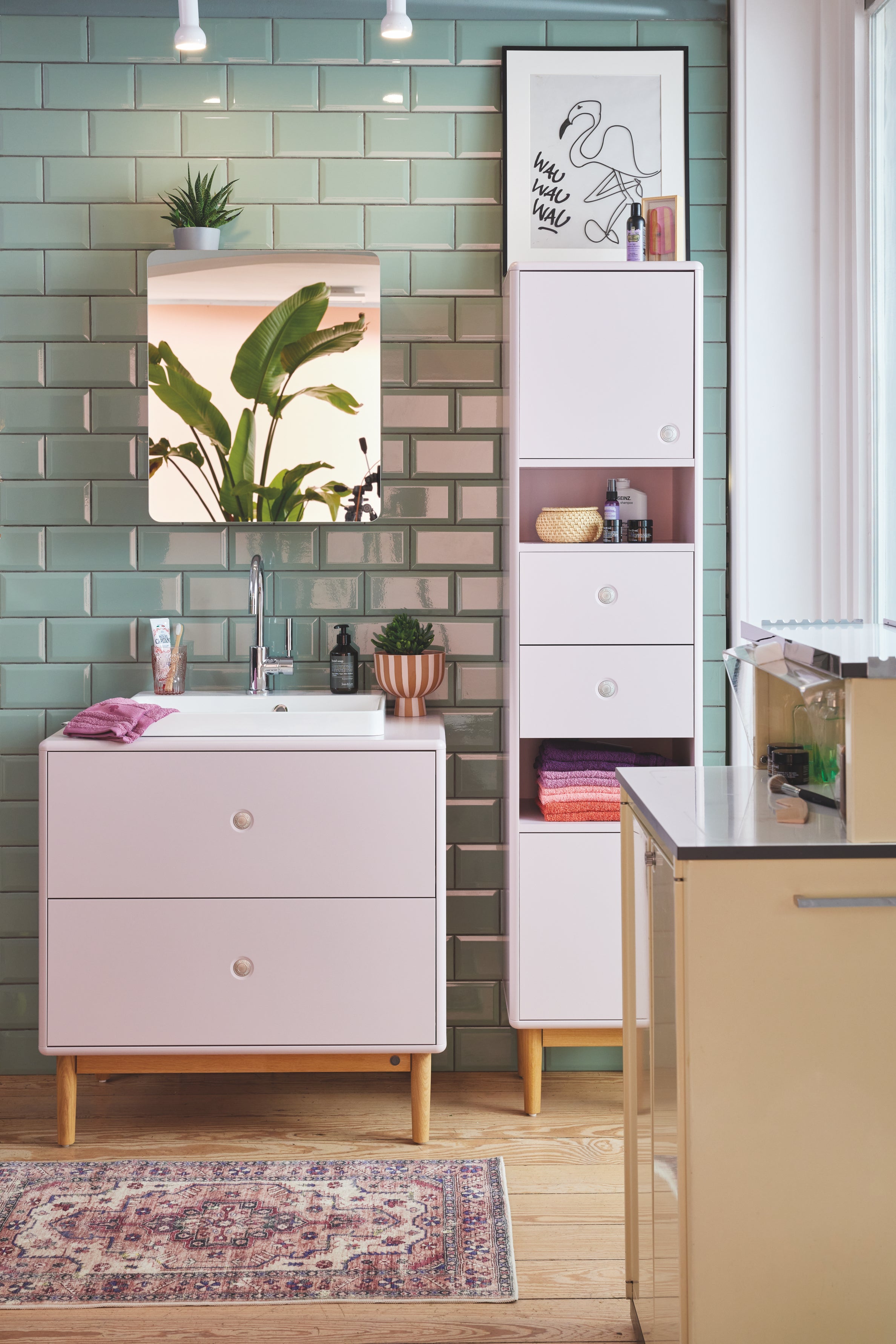 Color Bath Tvättställsbänk med tvättho, 2 lådor-Badrumsmöbler-Tenzo-peaceofhome.se