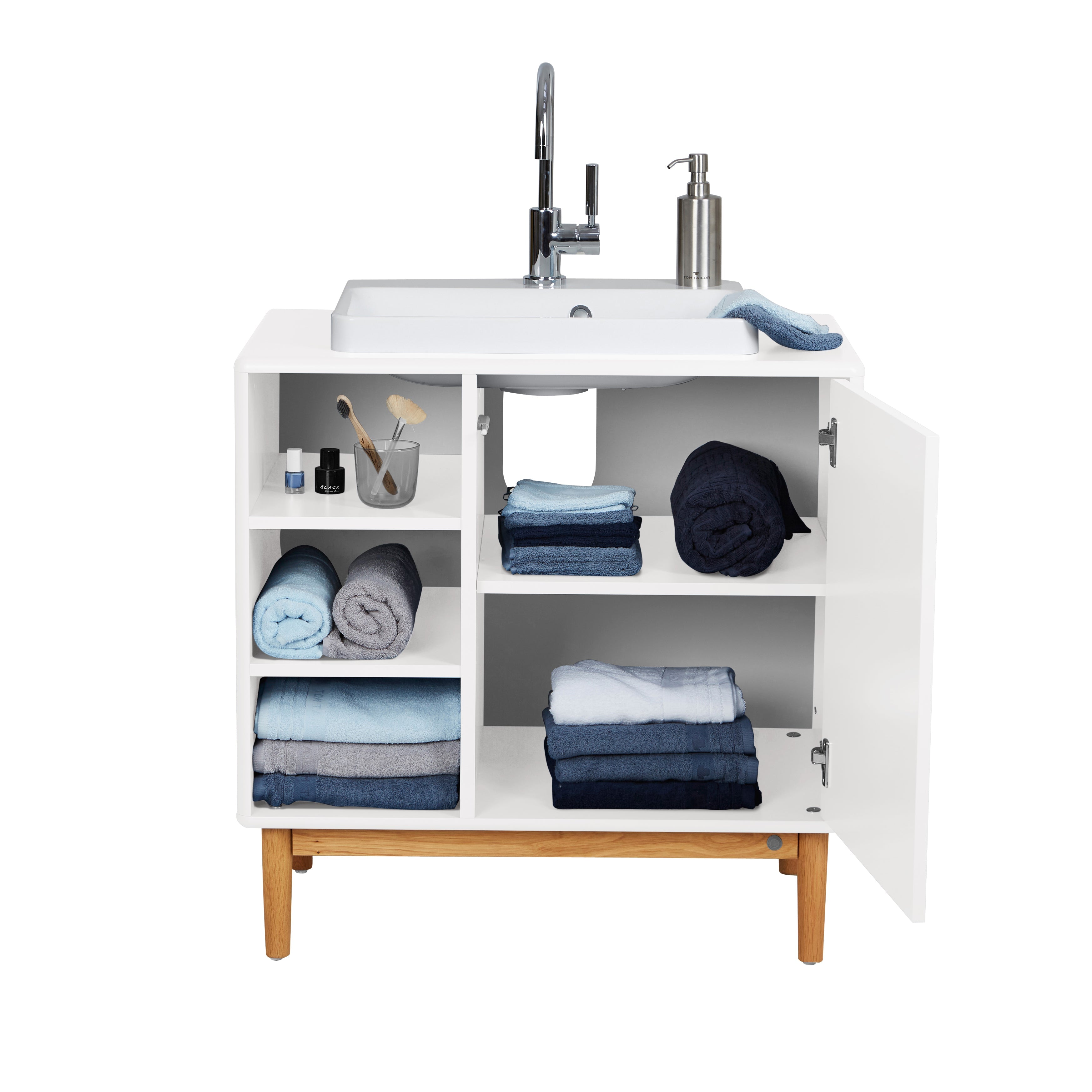 Color Bath Tvättställsbänk med tvättho, 3 fack, 1 dörr-Badrumsmöbler-Tenzo-peaceofhome.se