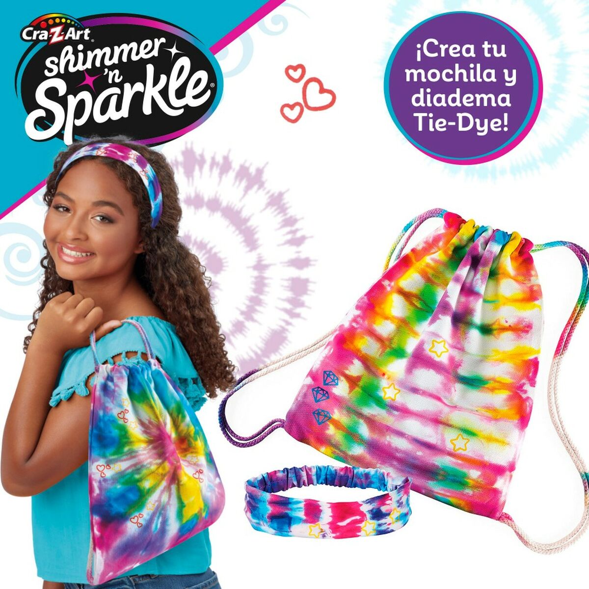 Craft Game Cra-Z-Art SHIMMER N SPARKLE-SET TIE&DYE 4 antal-Leksaker och spel, Kreativa aktiviteter-Cra-Z-Art-peaceofhome.se