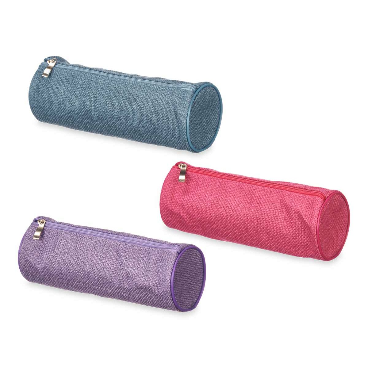 Cylindrisk skolväska Pincello 445 445 Blå Purpur Rosa 22 x 8 x 8 cm (6 antal)-Kontor och Kontorsmaterial, Skol- och utbildningsmaterial-Pincello-peaceofhome.se