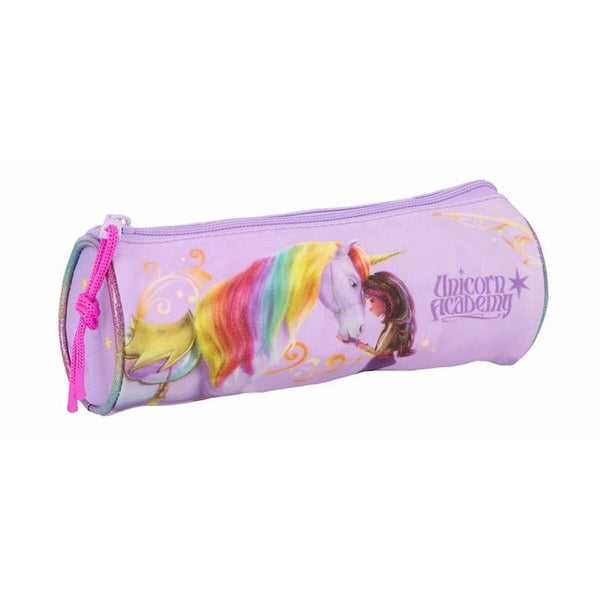 Cylindrisk skolväska Unicorn Academy Lila 20 x 7 x 7 cm-Kontor och Kontorsmaterial, Skol- och utbildningsmaterial-Unicorn Academy-peaceofhome.se