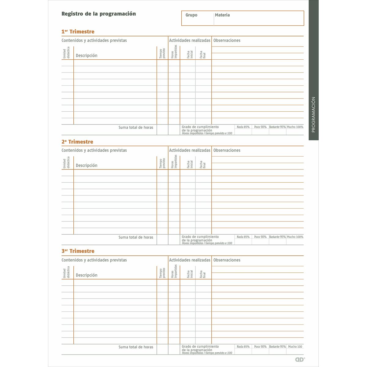 Dagbok Additio Global Undervisning 24 x 32 cm-Kontor och Kontorsmaterial, Kalendrar, dagböcker och personliga arrangörer-Additio-peaceofhome.se