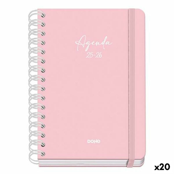 Dagbok DOHE SERENITY WIRE´O Rosa A5 150 x 210 mm 2025-2026 (20 antal)-Kontor och Kontorsmaterial, Kalendrar, dagböcker och personliga arrangörer-DOHE-peaceofhome.se