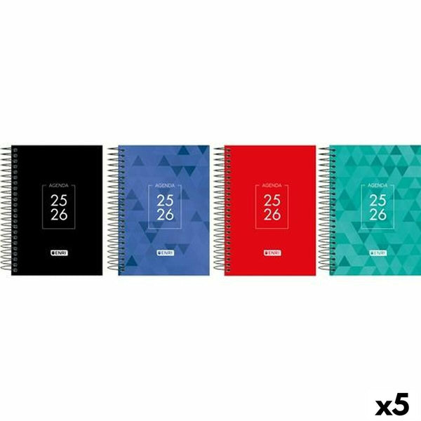 Dagbok ENRI IDENTITY 1/8 12 x 18 cm 2025-2026 (5 antal)-Kontor och Kontorsmaterial, Kalendrar, dagböcker och personliga arrangörer-ENRI-peaceofhome.se