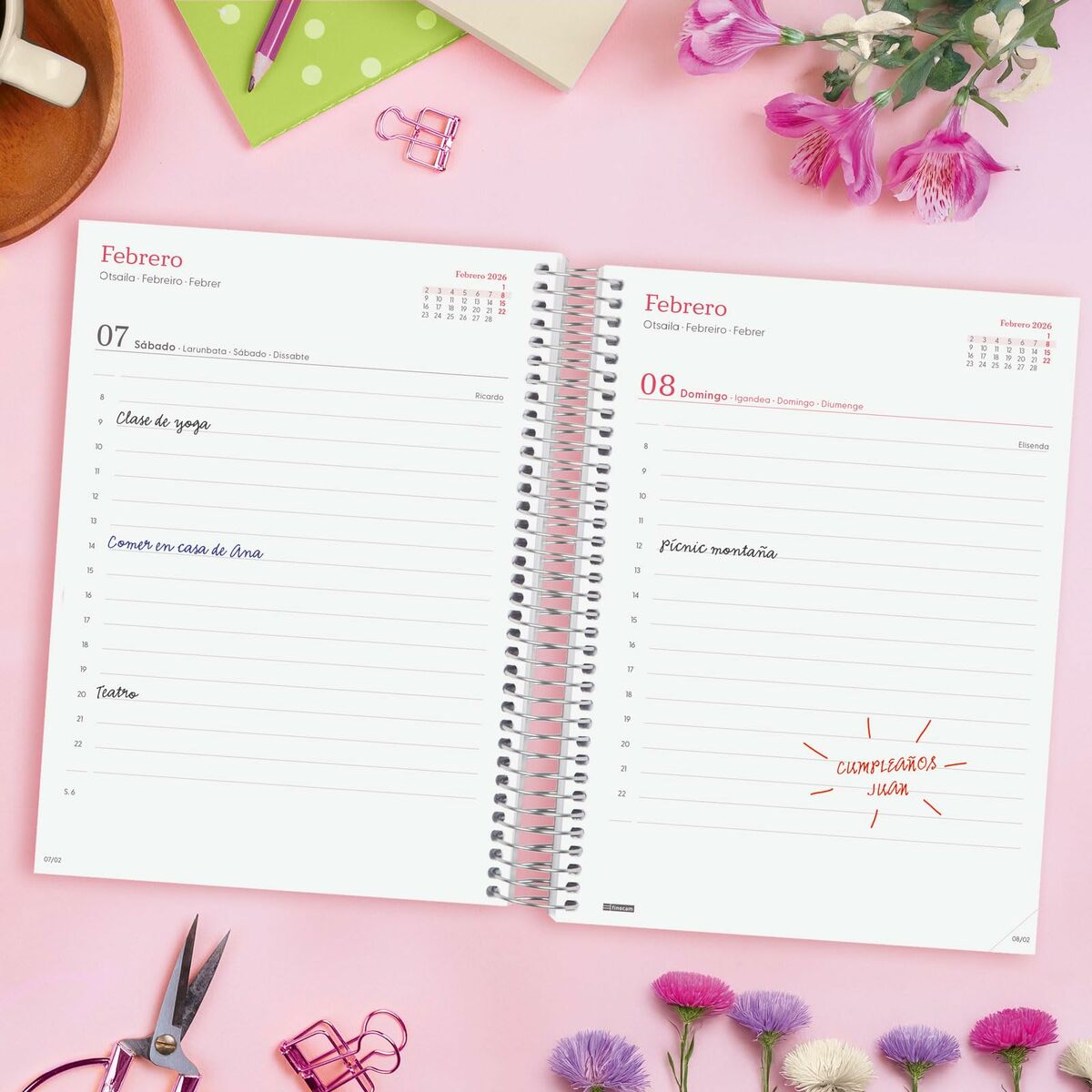 Dagbok Finocam DESIGN COLLECTION Imposible A5 15,5 x 21,2 cm 2026-Kontor och Kontorsmaterial, Kalendrar, dagböcker och personliga arrangörer-Finocam-peaceofhome.se