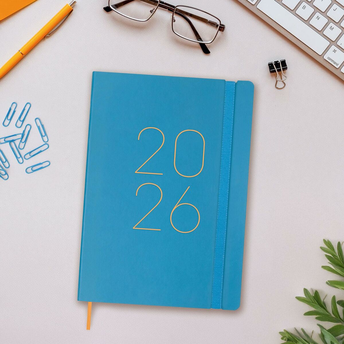 Dagbok Finocam FLEXI Blå A5 14,8 x 21 cm 2026-Kontor och Kontorsmaterial, Kalendrar, dagböcker och personliga arrangörer-Finocam-peaceofhome.se