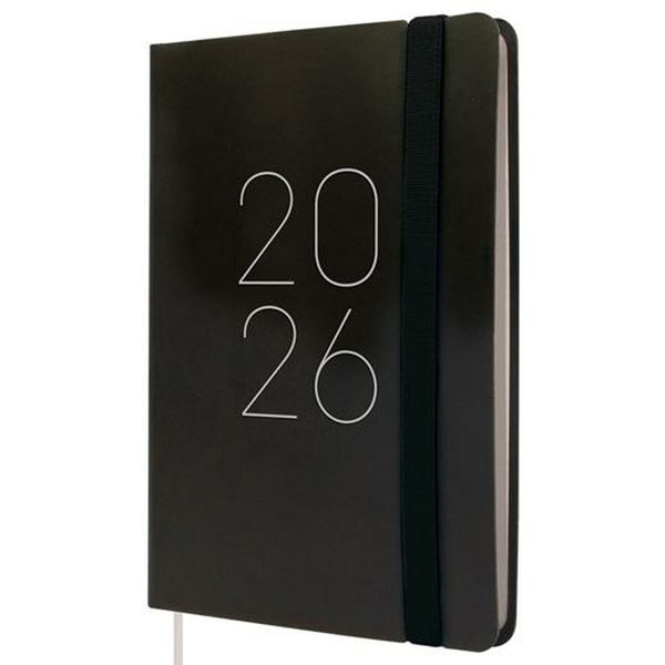 Dagbok Finocam FLEXI Svart 11,8 x 16,8 cm 2026-Kontor och Kontorsmaterial, Kalendrar, dagböcker och personliga arrangörer-Finocam-peaceofhome.se
