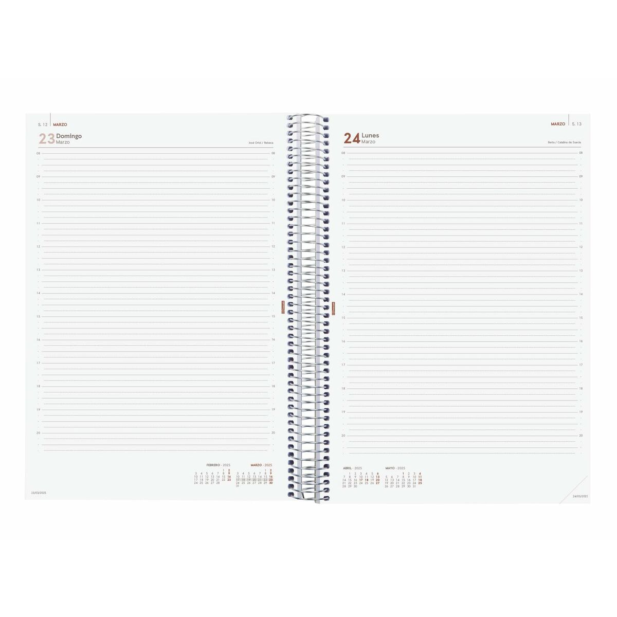 Dagbok Finocam Grå A4 21 x 29,7 cm 2025-Kontor och Kontorsmaterial, Kalendrar, dagböcker och personliga arrangörer-Finocam-peaceofhome.se