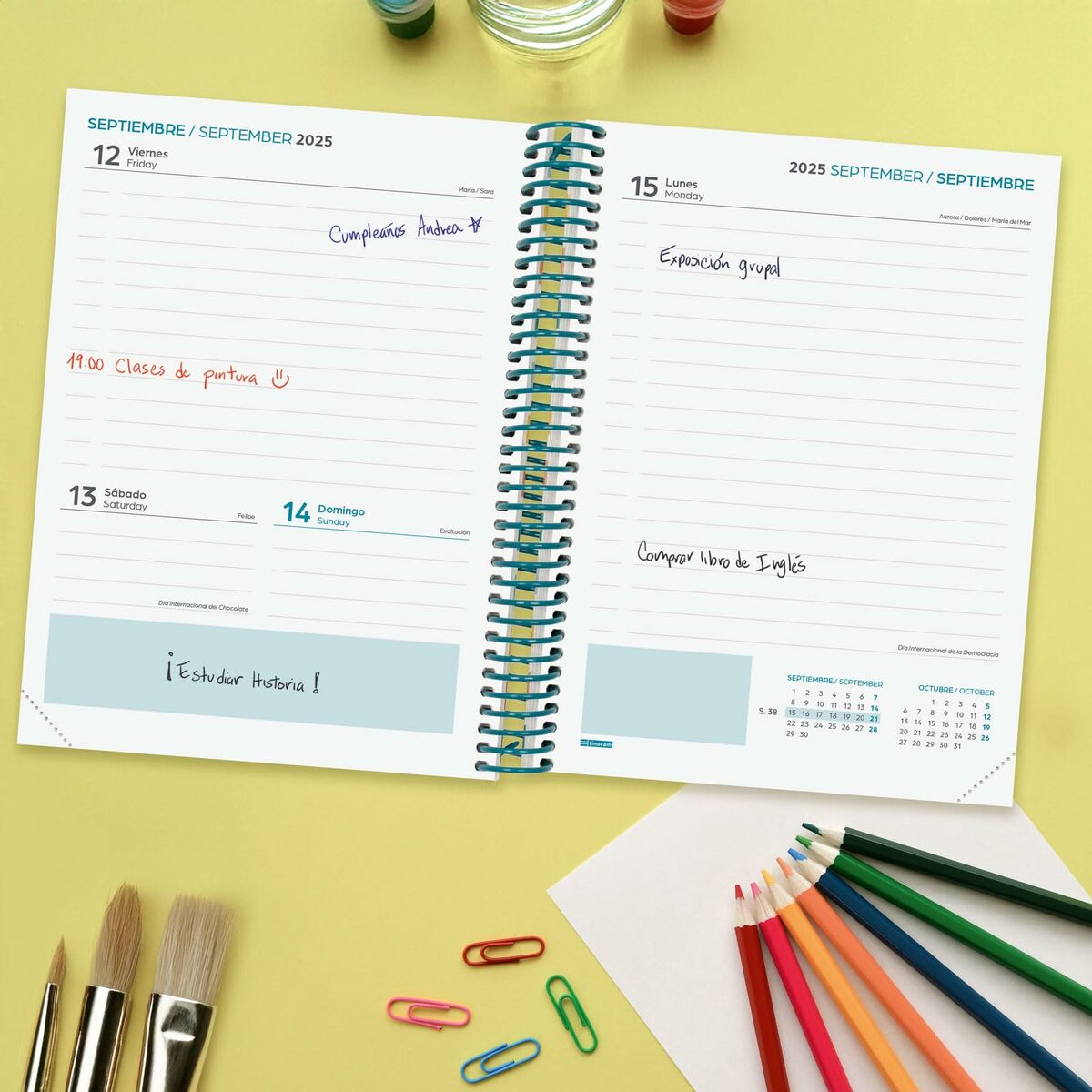 Dagbok Finocam-Kontor och Kontorsmaterial, Kalendrar, dagböcker och personliga arrangörer-Finocam-peaceofhome.se