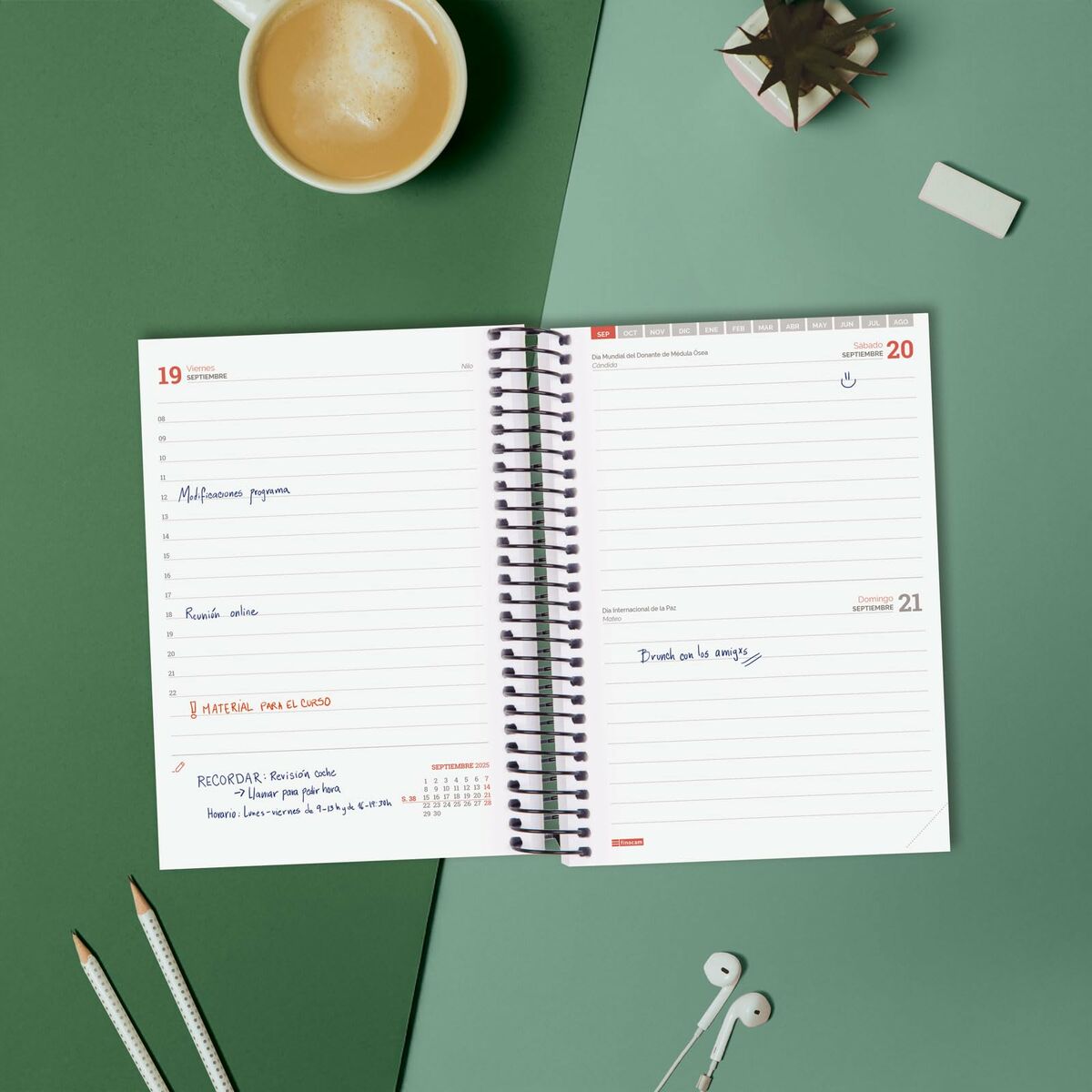 Dagbok Finocam-Kontor och Kontorsmaterial, Kalendrar, dagböcker och personliga arrangörer-Finocam-peaceofhome.se