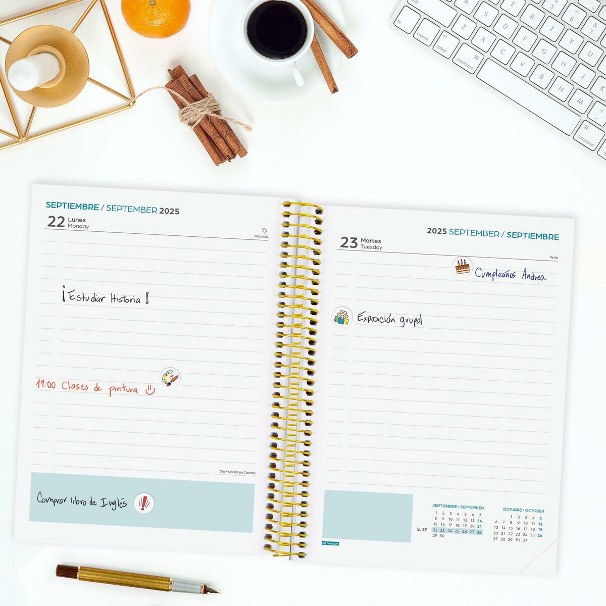 Dagbok Finocam-Kontor och Kontorsmaterial, Kalendrar, dagböcker och personliga arrangörer-Finocam-peaceofhome.se