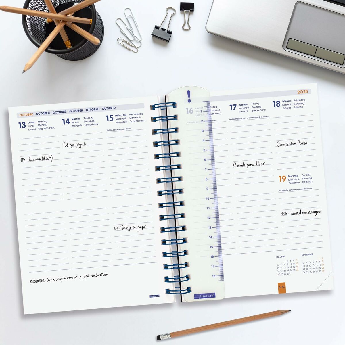 Dagbok Finocam-Kontor och Kontorsmaterial, Kalendrar, dagböcker och personliga arrangörer-Finocam-peaceofhome.se