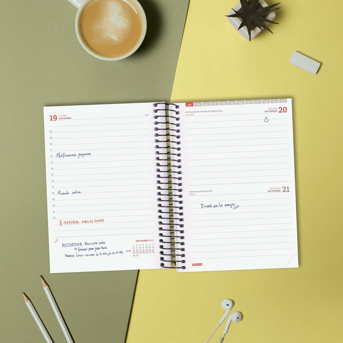 Dagbok Finocam-Kontor och Kontorsmaterial, Kalendrar, dagböcker och personliga arrangörer-Finocam-peaceofhome.se