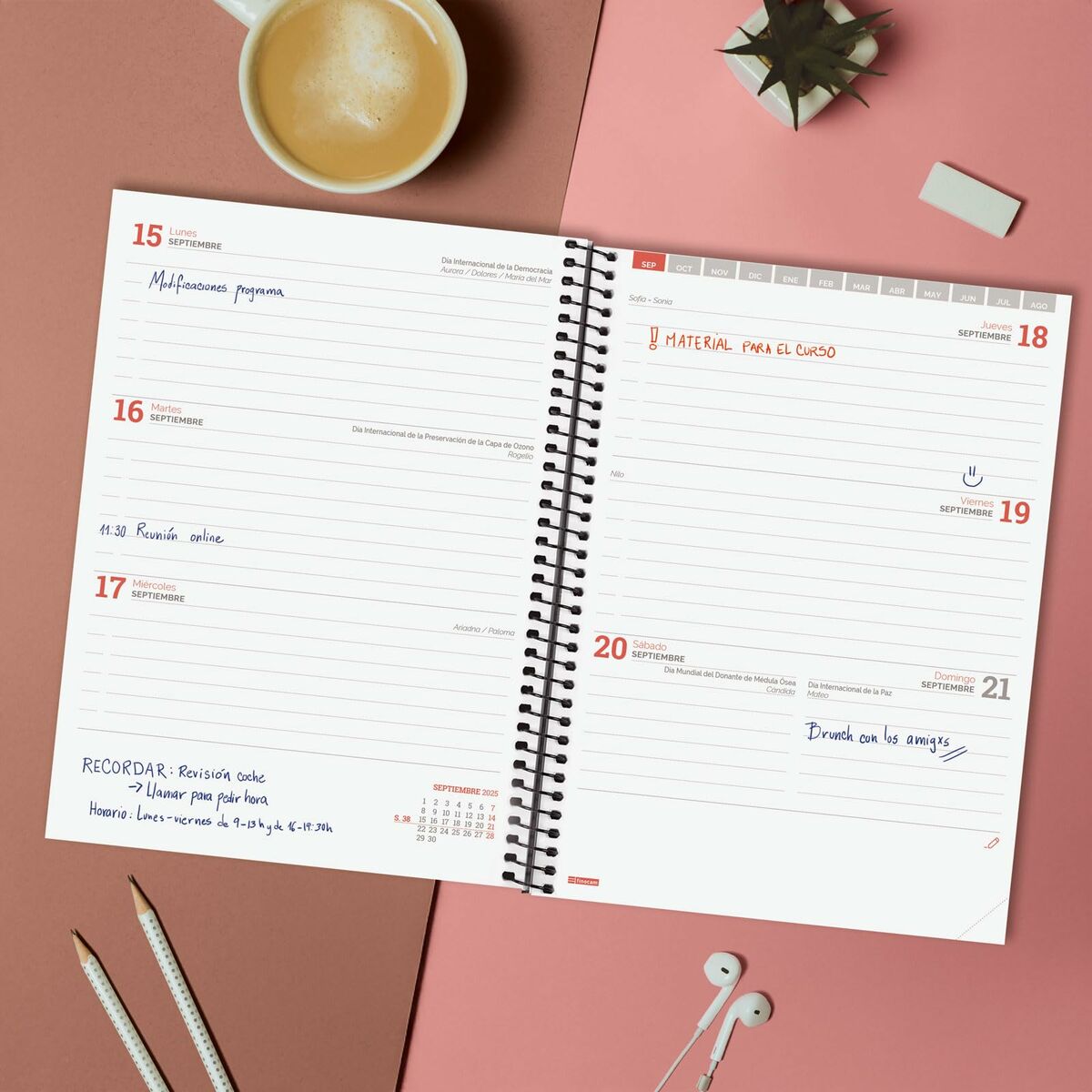 Dagbok Finocam-Kontor och Kontorsmaterial, Kalendrar, dagböcker och personliga arrangörer-Finocam-peaceofhome.se