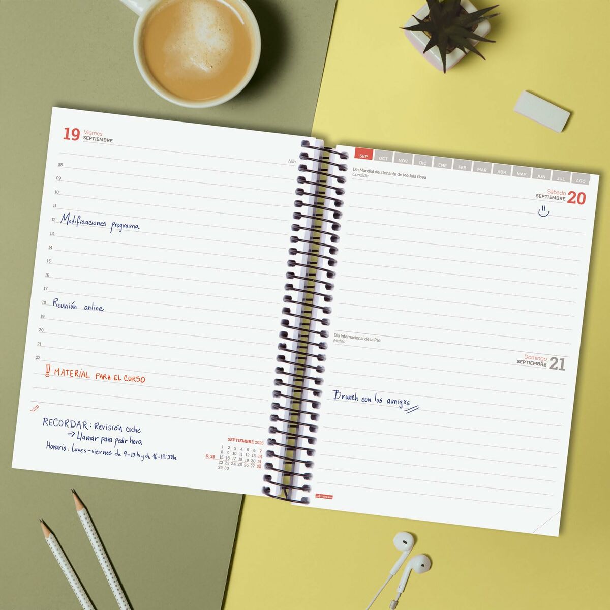 Dagbok Finocam-Kontor och Kontorsmaterial, Kalendrar, dagböcker och personliga arrangörer-Finocam-peaceofhome.se