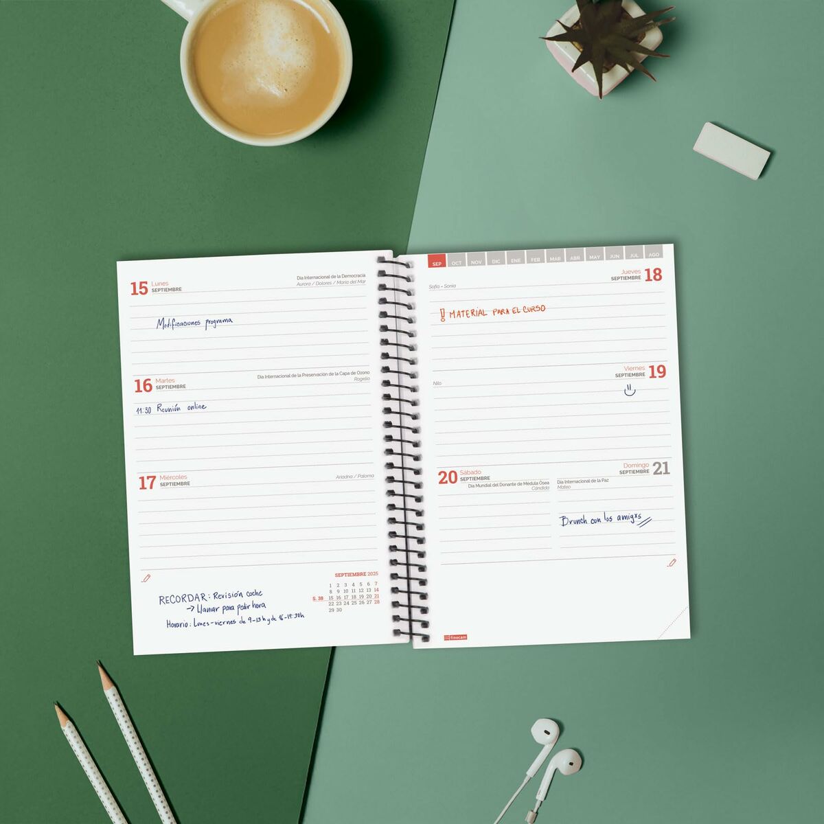 Dagbok Finocam-Kontor och Kontorsmaterial, Kalendrar, dagböcker och personliga arrangörer-Finocam-peaceofhome.se