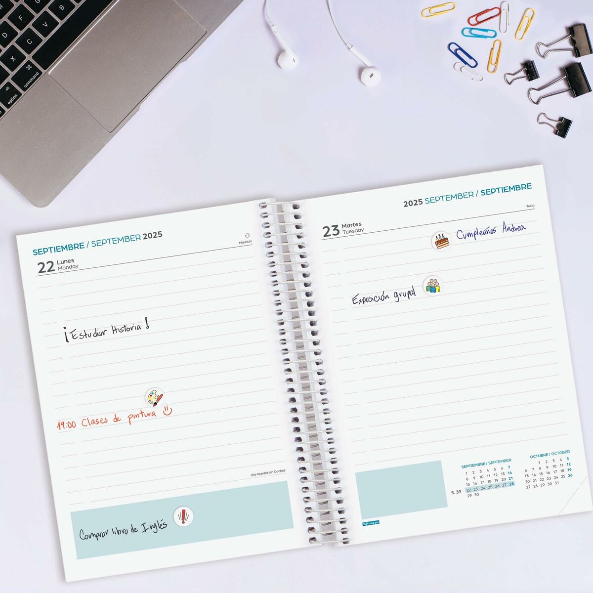 Dagbok Finocam-Kontor och Kontorsmaterial, Kalendrar, dagböcker och personliga arrangörer-Finocam-peaceofhome.se