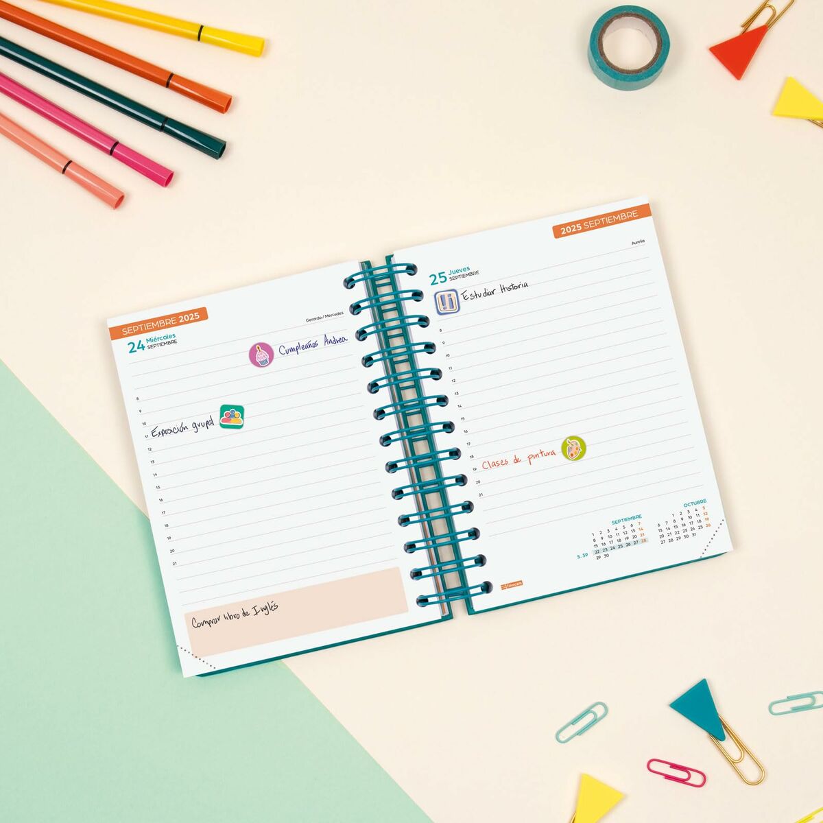 Dagbok Finocam-Kontor och Kontorsmaterial, Kalendrar, dagböcker och personliga arrangörer-Finocam-peaceofhome.se