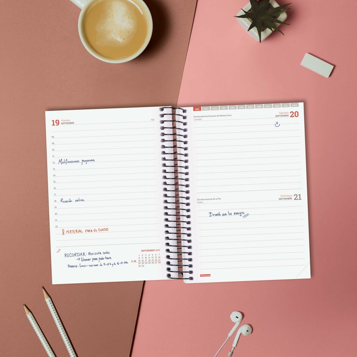 Dagbok Finocam-Kontor och Kontorsmaterial, Kalendrar, dagböcker och personliga arrangörer-Finocam-peaceofhome.se